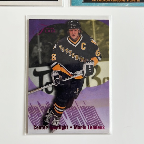 3 CARD LOT Mario Lemieux 90’s O-Pee-Chee Fleer Ultra Pittsburgh Penguins Vintage - Picture 4 of 5